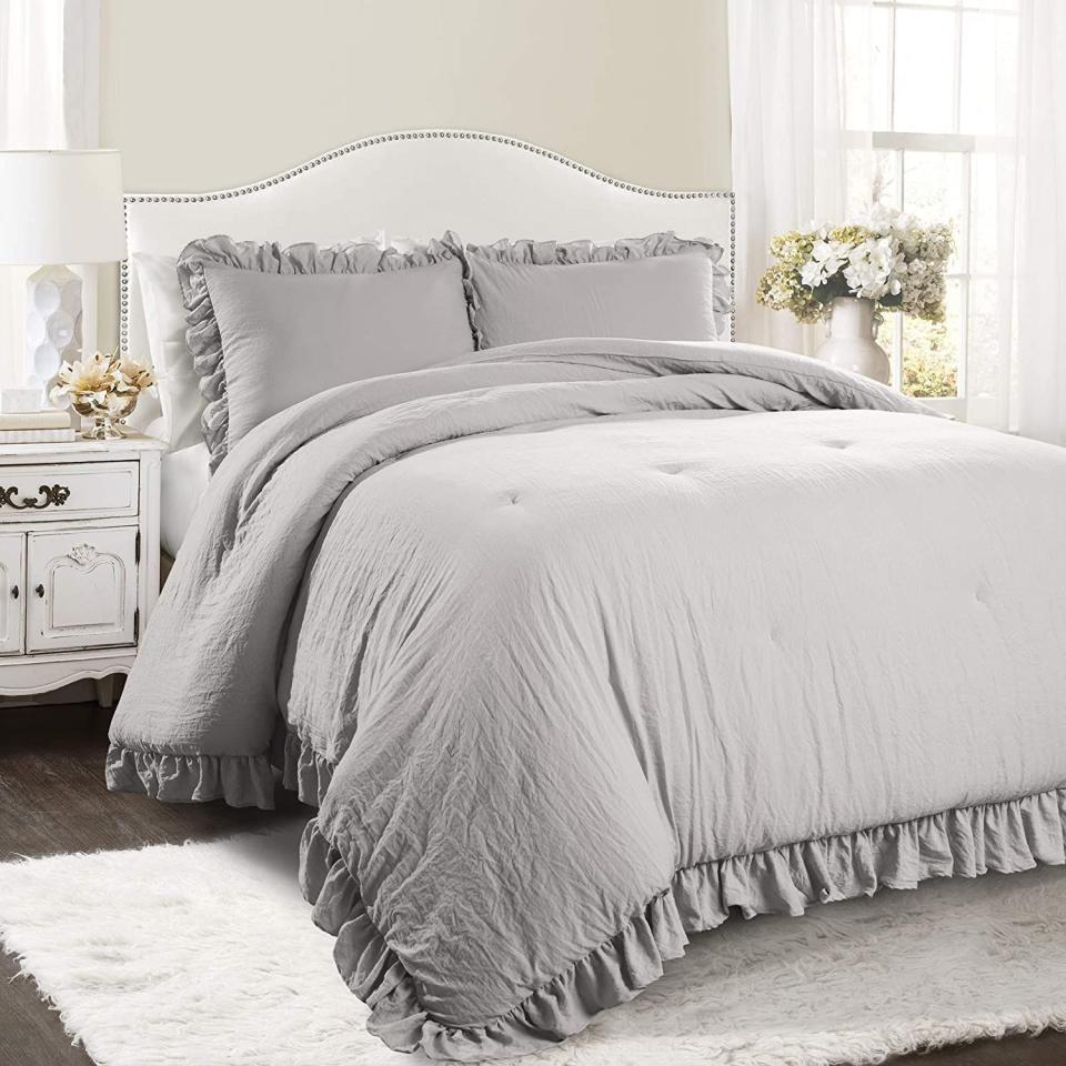 Reyna Three-Piece Ruffled Comforter Set