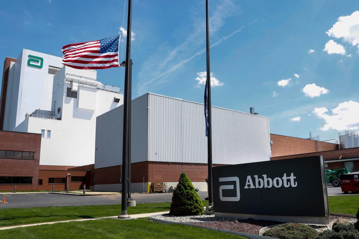 The Abbott manufacturing facility in Sturgis, Mich., on May 13, 2022. (Jeff Kowalsky / AFP via Getty Images file)