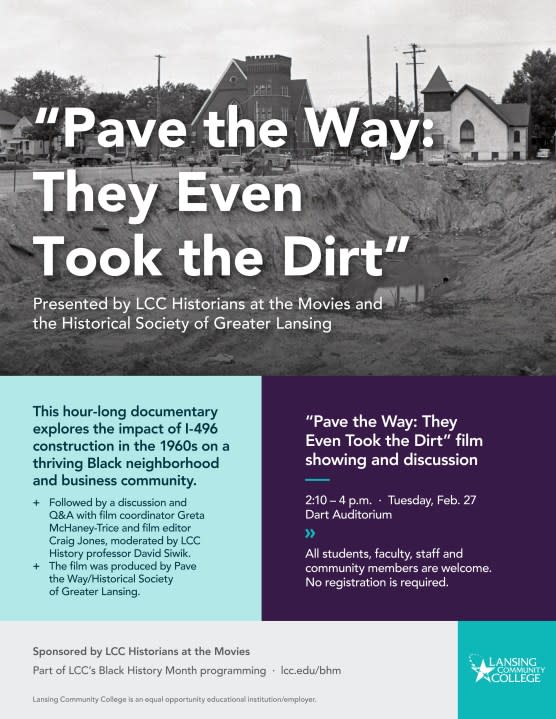 A screening of ‘Pave the Way: They Even Took the Dirt’ will happen on Feb. 27 at Dart Auditorium. (HSGL)