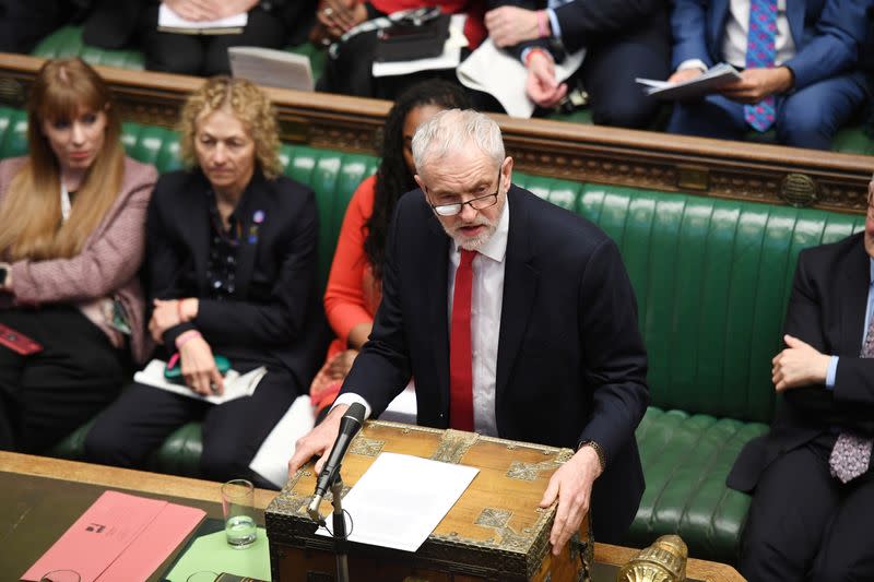 Prime Minister's Questions session in Parliament in London