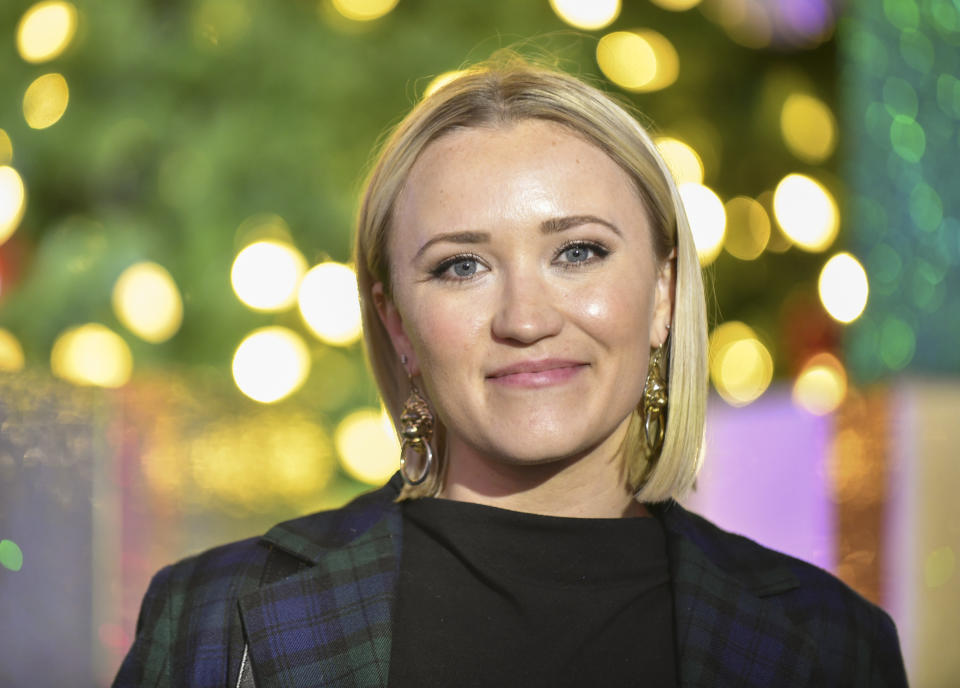 Emily Osment attends the VIP preview night of The Los Angeles Dodgers' Holiday Festival on December 01, 2021