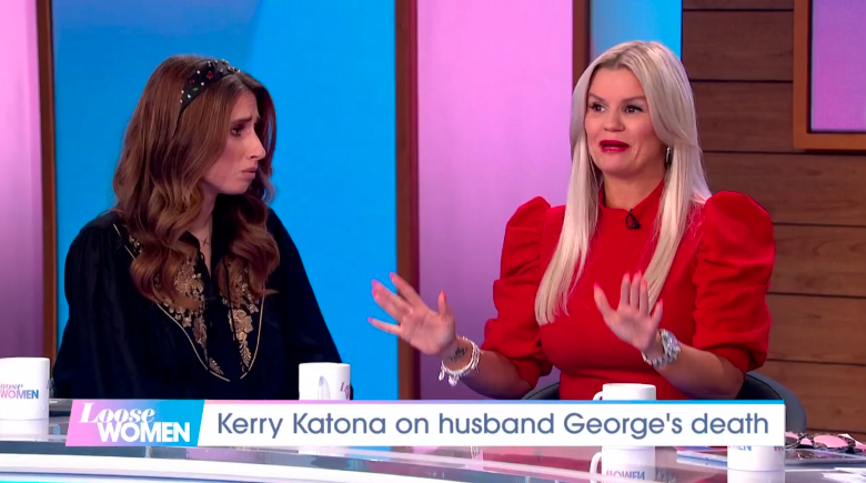 Kerry Katona spoke to Loose Women about the death of her husband George Kay (Credit: ITV)