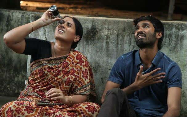 <div class="paragraphs"><p>Dhanush in a still from <em>Velaiilla Pattadhari.</em></p></div>