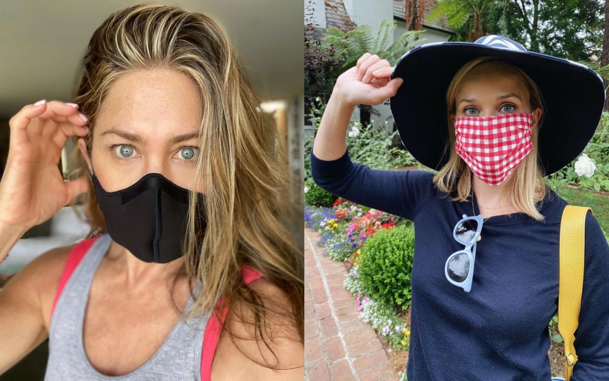 Jennifer Aniston and Reese Witherspoon join the #wearamask movement on Instagram - Instagram