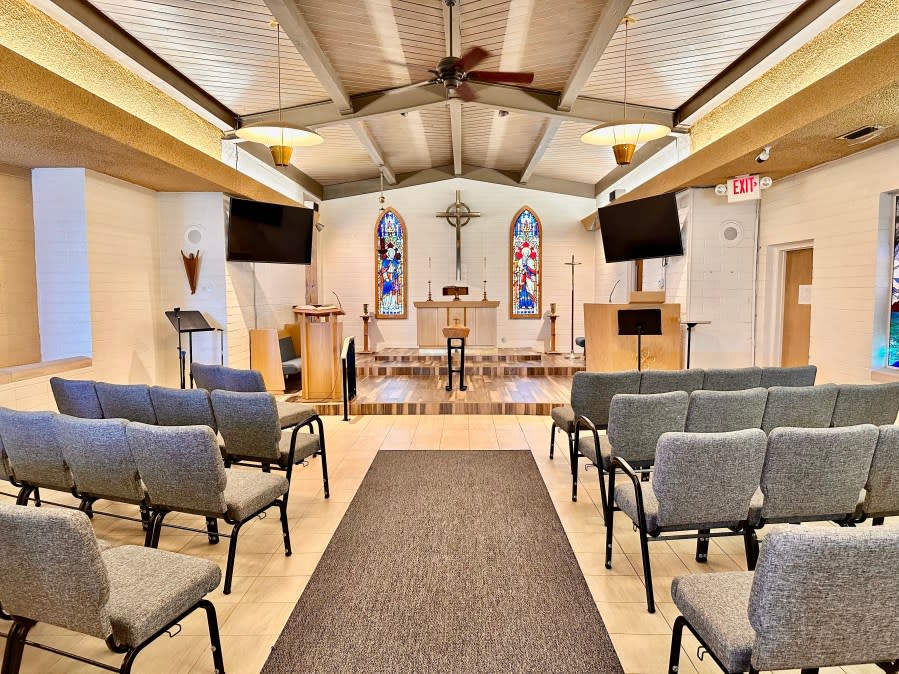 <p><em>Living Hope Lutheran Church officially closed its doors in Las Vegas after its final service on Monday. <span>The church had been part of the community since the 1950s. (KLAS/Madison Kimbro)</span></em></p>