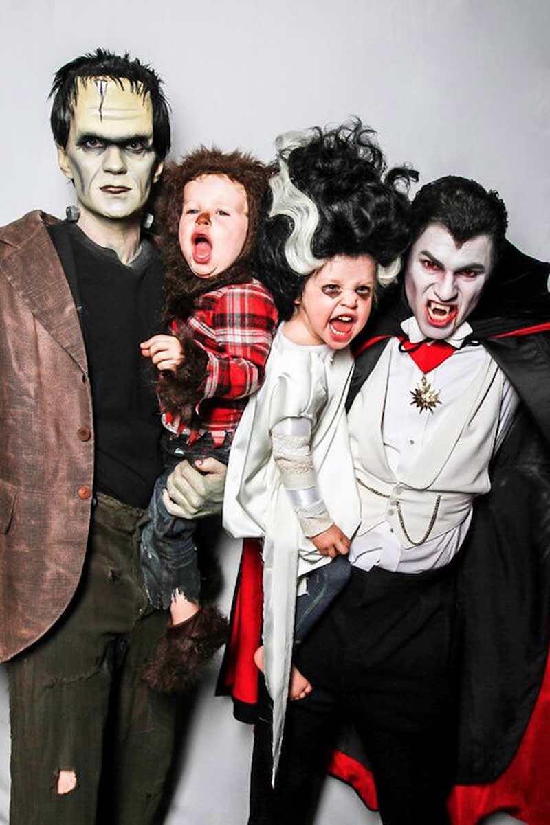 <p>This was another one of our favorite costume ensembles the photogenic clan did two years earlier. The TV star threw it way, way back to the 1960s classic <i>The Munsters</i>. Their Herman, Lily, Grandpa, and Eddie were spot-on — and their posing game was strong. (Photo: <a rel="nofollow noopener" href="https://twitter.com/ActuallyNPH/status/396036452170993664/photo/1" target="_blank" data-ylk="slk:Twitter" class="link ">Twitter</a>) </p>