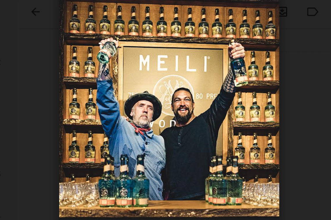 During the “Meili Vodka Revolution Tour,” Jason Momoa and his business partner Blaine Halvorson will stop at two locations to take photos, sign bottles of Meili and celebrate their friendship alongside local fans.