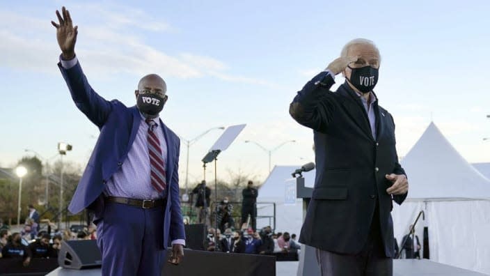 President Joe Biden, Raphael Warnock, Atlanta