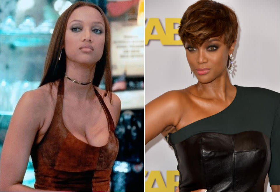 Otra que parece que ha hecho un pacto con el diablo para no envejecer es Tyra Banks (Zoe), que pese a sus intentos para intentar hacerse un hueco en Hollywood, solo consiguió brillar con ‘El bar Coyote’ (2000) y ‘Halloween: Resurrection’ (2002). Sin embargo, en la televisión ha tenido más suerte, destacando en la tv-movie ‘Una auténtica muñeca’ (2000) y como jurado de ‘America’s Next Top Model’ (2003-). (Foto: Touchstone Pictures / Alberto E. Rodriguez / Getty Images Entertainment / Getty Images).