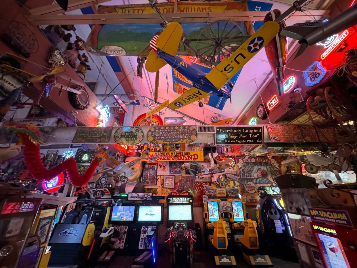 Games fill the interior of Marvin’s Marvelous Mechanical Museum in Farmington Hills on Wednesday, Nov. 15, 2023.