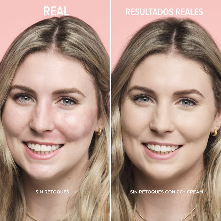 Antes y después con la CC+ Cream de It Cosmetics