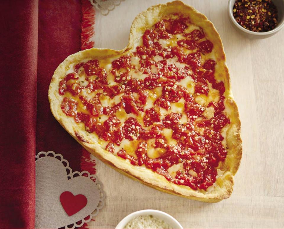 Milwaukee-area Lou Malnati’s Pizzerias are offering heart-shaped, deep dish pizzas from Feb. 7-14. except on Super Bowl Sunday.