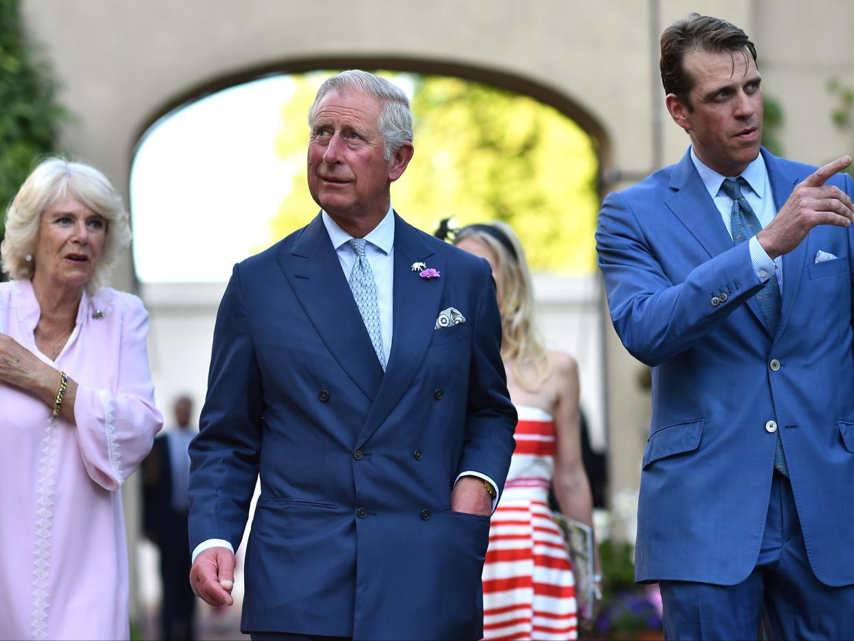 Ben Elliot (far right) with his aunt, Camilla, Duchess of Cornwall, and her husband the Prince of Wales (Getty)