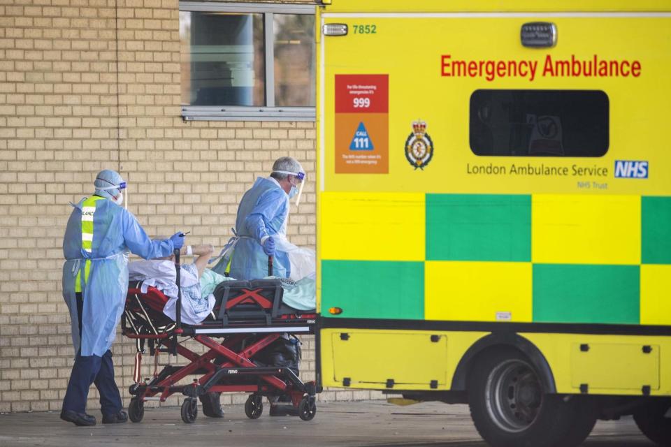 NHS workers in PPE in London: Getty Images