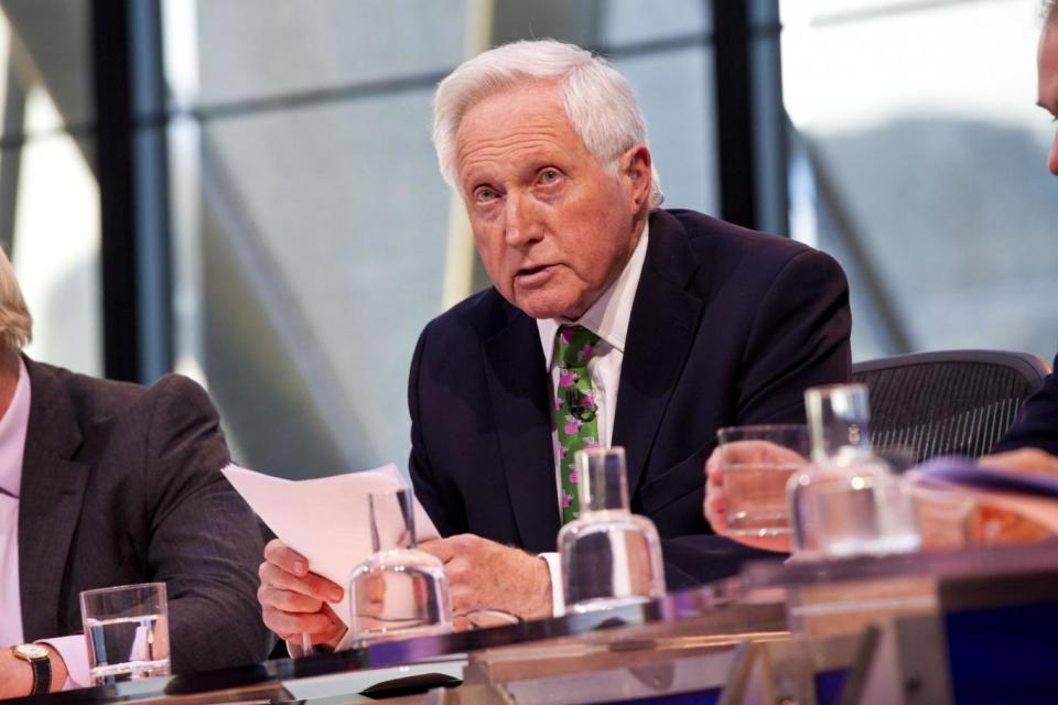 Dimbleby during the filming of Question Time, at City Hall in London in 2013 (PA Archive/PA Images)