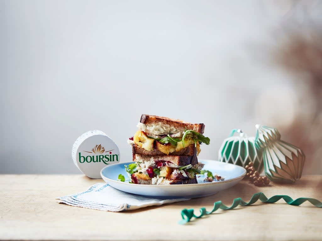 The ultimate Boxing Day toasted sandwich (Boursin)