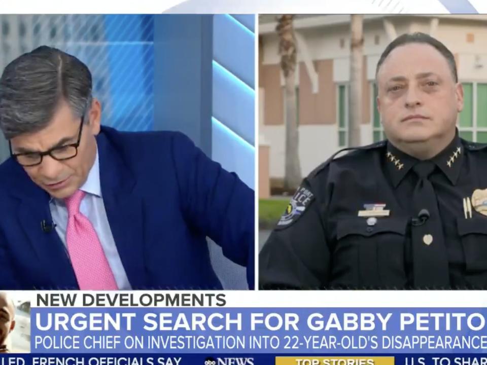 North Port Police Chief Todd Garrison speaks on "Good Morning America" Thursday.