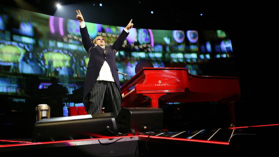 Elton John performing at Caesars Palace (Photo by Mick Hutson/Redferns) - Mick Hutson/Redferns/Getty Images