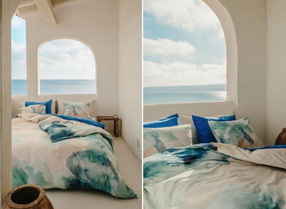 H&M's Watercolor Patterned Duvet Set