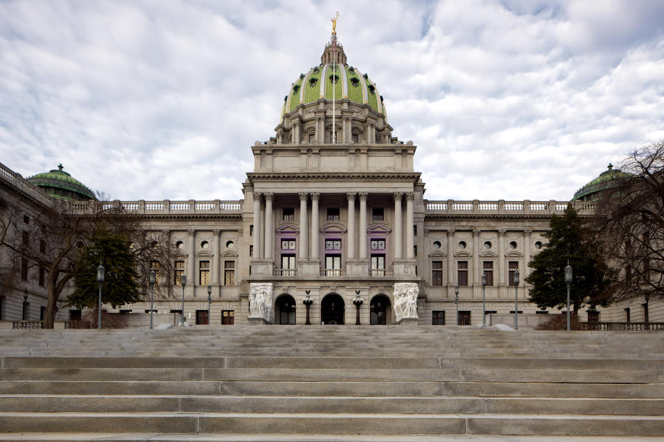 The Pennsylvania State Capitol in Harrisburg.&nbsp; (Photo: billnoll via Getty Images)