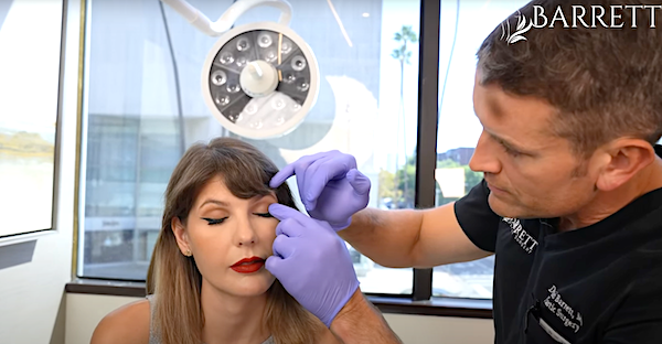 barrett examining ashley's eyes