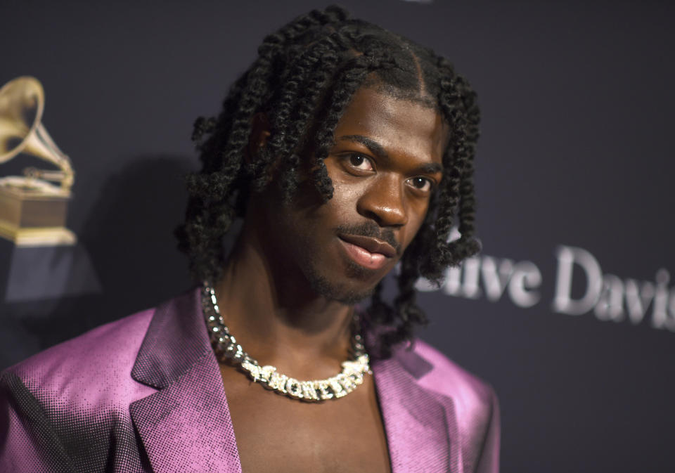 Lil Nas X arrives at the Pre-Grammy Gala on Saturday, Feb. 4, 2023, at the Beverly Hilton Hotel in Beverly Hills, Calif. (Photo by Richard Shotwell/Invision/AP)