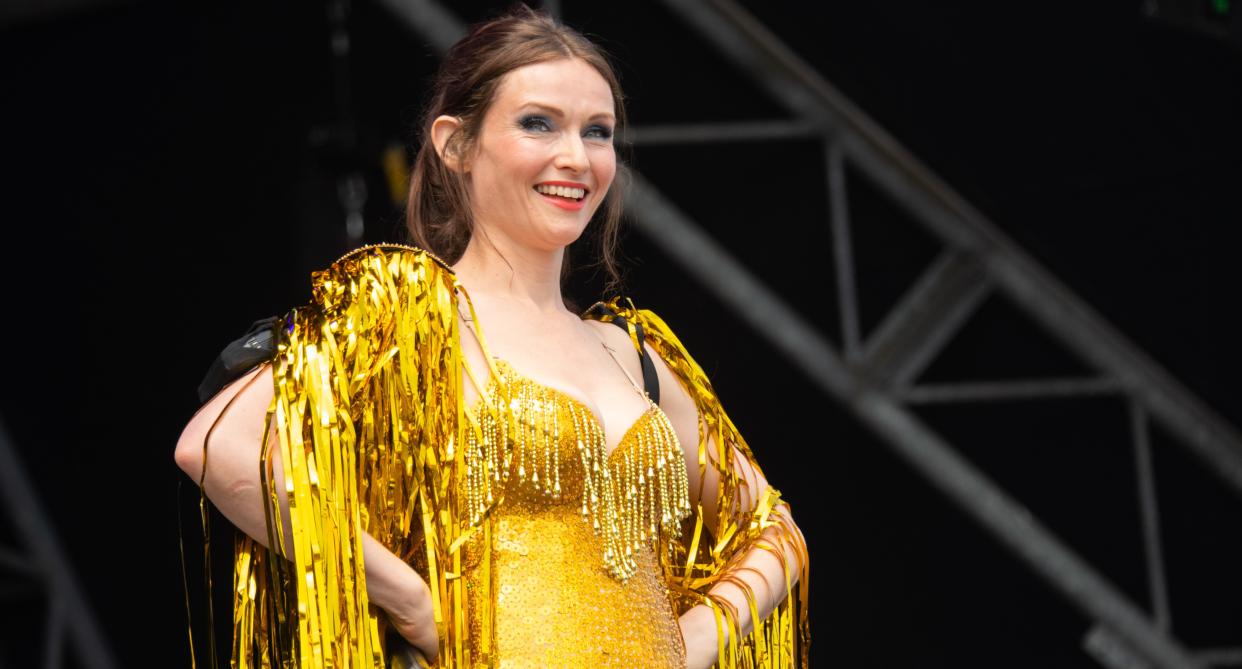 Sophie Ellis-Bextor proved festival style over 40 doesn't have to be boring at Glastonbury. (Getty Images)