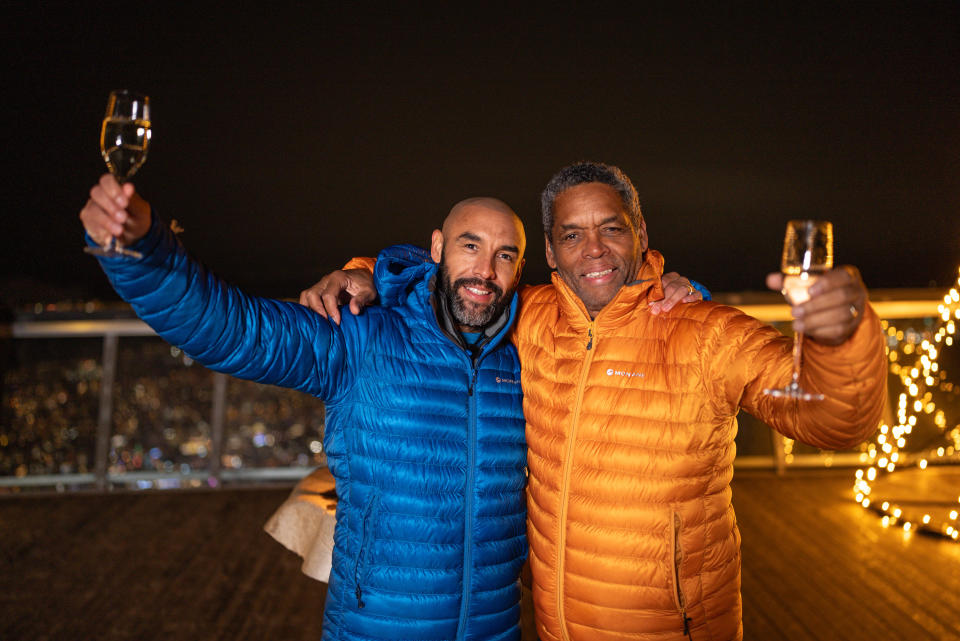 Broadcaster Alex Beresford and his father Noel have been crowned the winners of this year’s Celebrity Race Across The World (Studio Lambert/PA)