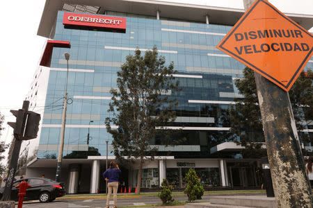 Headquarters of the Odebrecht Brazilian construction conglomerate is seen in Lima, Peru, January 24, 2017. REUTERS/Guadalupe Pardo