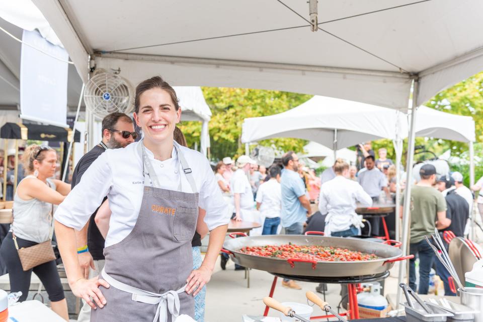 Katie Button, executive chef and CEO of Curate, at the Chow Chow Asheville Food Festival on Sept. 14, 2019.