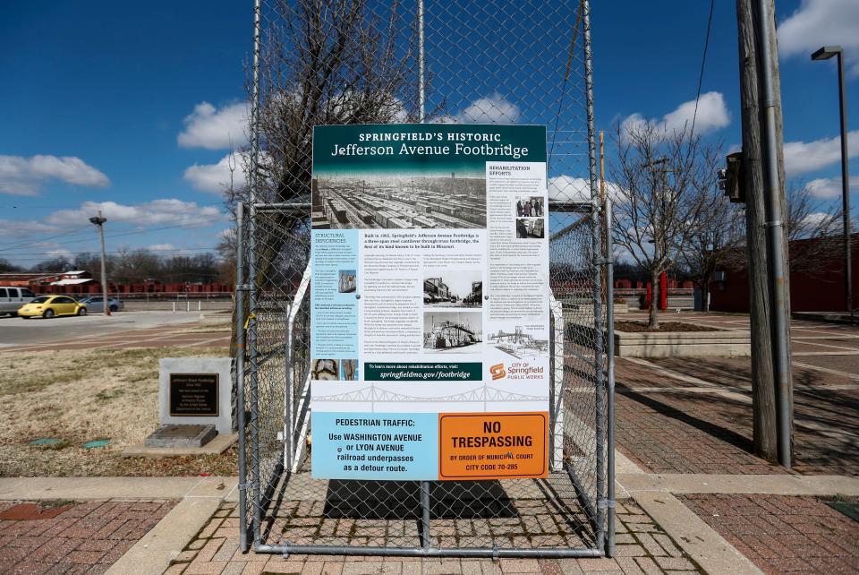 The Jefferson Avenue Footbridge closed in 2016 after an inspection revealed corrosion to the bridge structure. The city is applying for an $8 million federal grant to fix the Jefferson Avenue Footbridge.