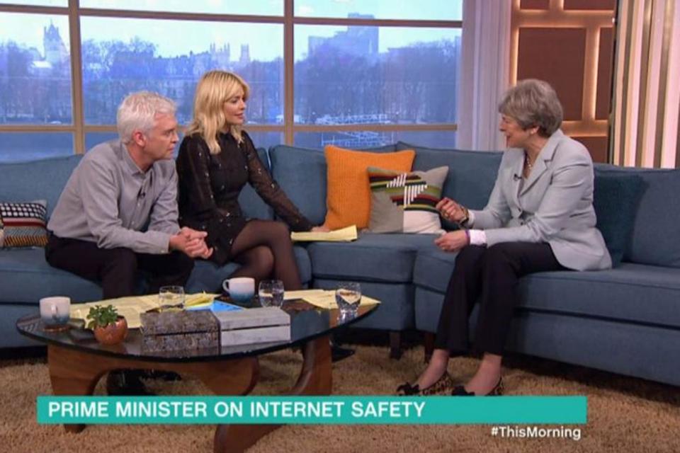 Prime Minister Theresa May being interviewed by Phillip Schofield and Holly Willoughby (ITV)