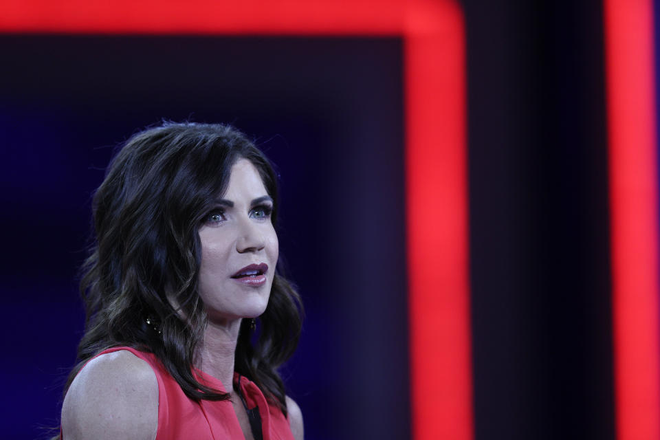 South Dakota Gov. Kristi Noem speaks at the Conservative Political Action Conference in February. (Photo by Joe Raedle/Getty Images) (Photo: Joe Raedle via Getty Images)