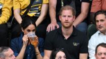 <p> At the 2023 Invictus Games, Meghan Markle was on hand once again to support the charity so near to her husband, Prince Harry. </p> <p> Harry, himself a military veteran, set up the foundation to support those who have been injured while serving. With an annual competitive games tournament - which aims to rethink the limitations of those with disabilities or injuries after serving - it's an event Harry never misses. </p> <p> We love that Meghan always supports, and we love that she didn't hesitate getting into the swing of things by enjoying a beverage while taking in one of the games. </p>
