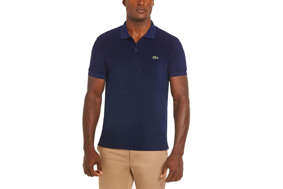 Lacoste short sleeve regular fit terry cloth polo shirt (was $125, 24% off)