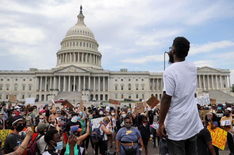 FILE PHOTO: Protest against the death in Minneapolis police custody of George Floyd, in Washington