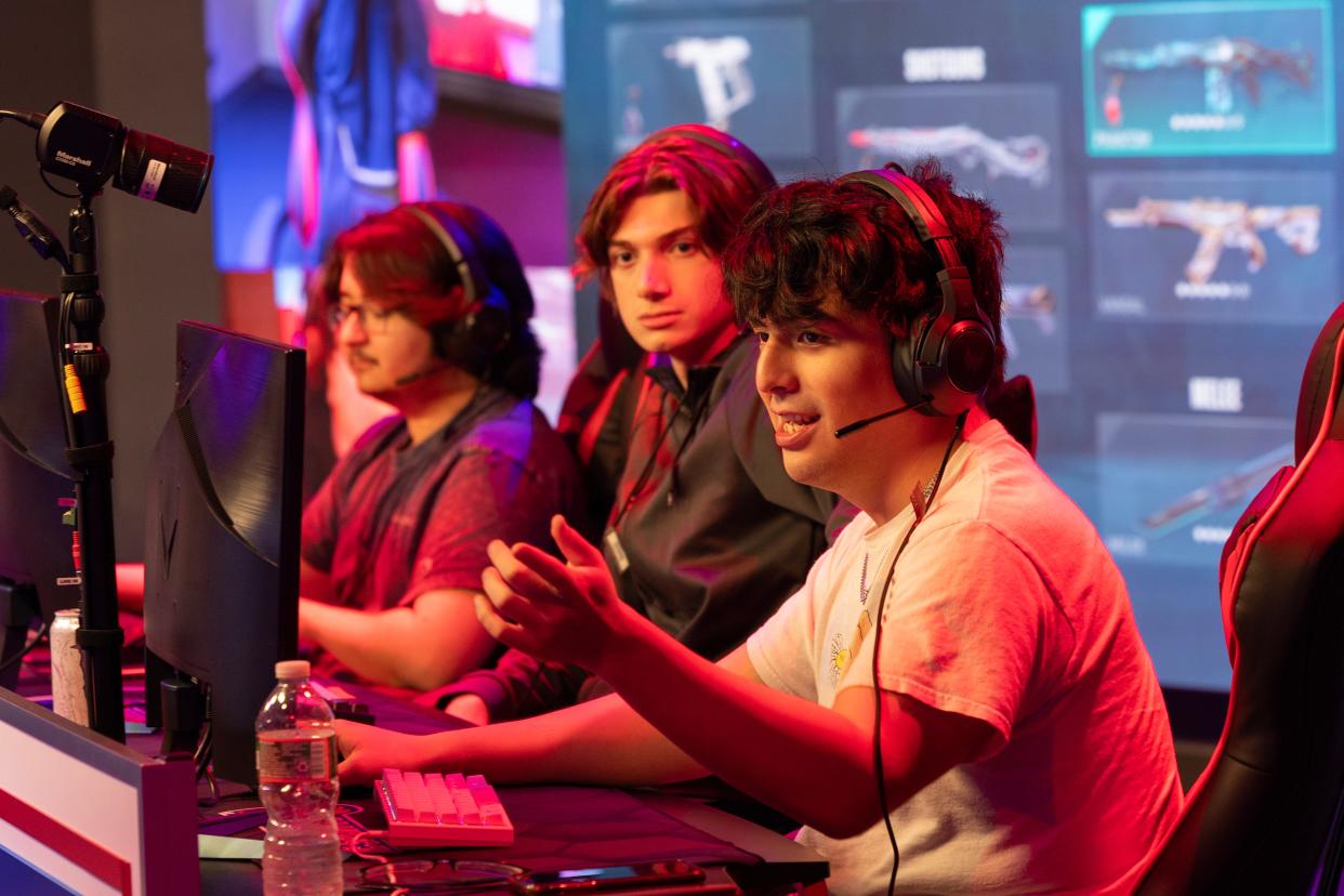 Fernando Davila, 18, of Marlboro asks a question of other team members before the game starts. Brookdale Community College has built an esports arena where students and the community can practice video gaming. It's the latest step in joining a rapidly growing industry. As part of it, the college also has introduced its first varsity esports team featuring 19 players for three different games.