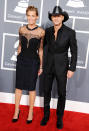 Faith Hill and Tim McGraw arrive at the 55th Annual Grammy Awards at the Staples Center in Los Angeles, CA on February 10, 2013.