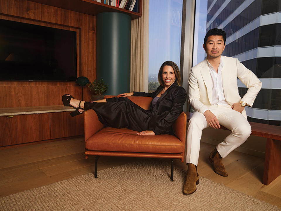 Weiser and Liu were photographed May 31 by Daniel Prakopcyk at Sloane Offer’s Century City offices.