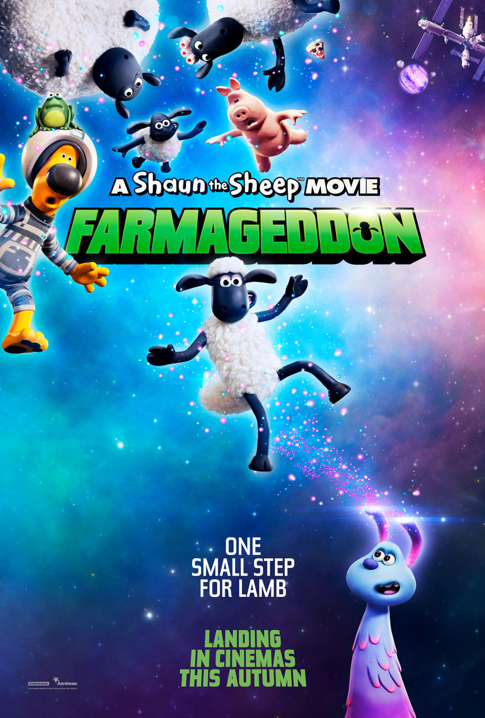 The new poster for <i>Shaun The Sheep Movie: Farmageddon</i> is out of this world. (Studiocanal)