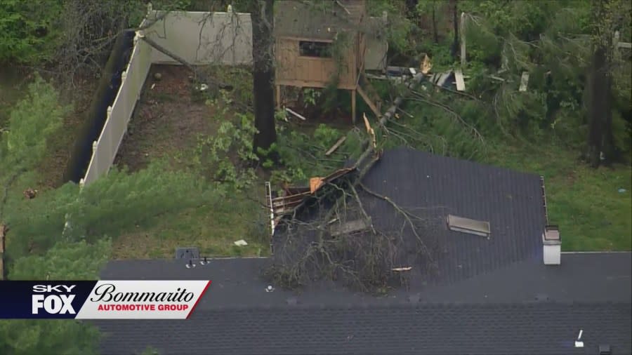 Chesterfield storm damage from April 1, 2024. (Photos: SkyFOX)