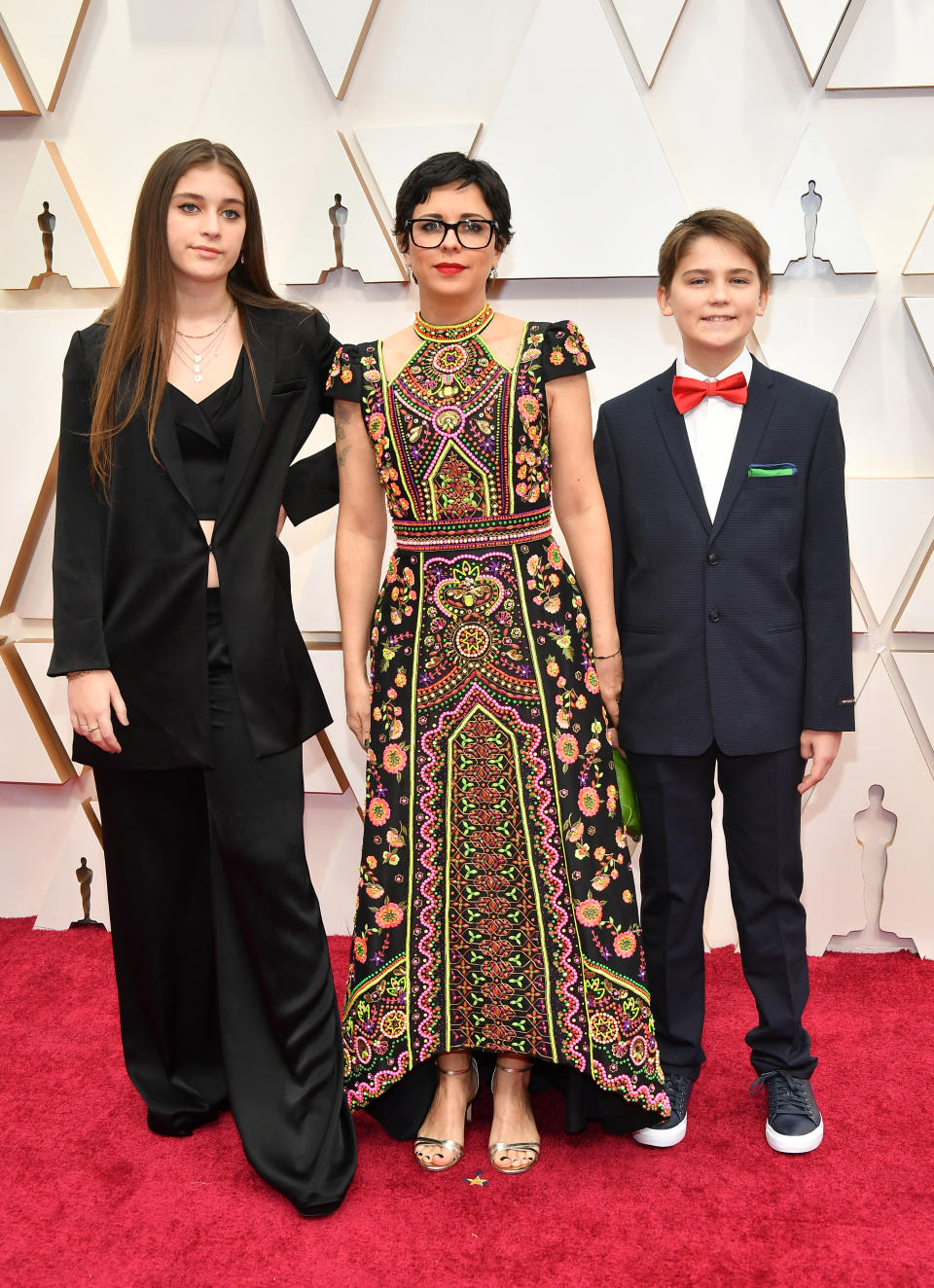 HOLLYWOOD, CALIFORNIA - FEBRUARY 09: Makup artist Nicki Ledermann (C) and guests attend the 92nd Annual Academy Awards at Hollywood and Highland on February 09, 2020 in Hollywood, California. (Photo by Amy Sussman/Getty Images)