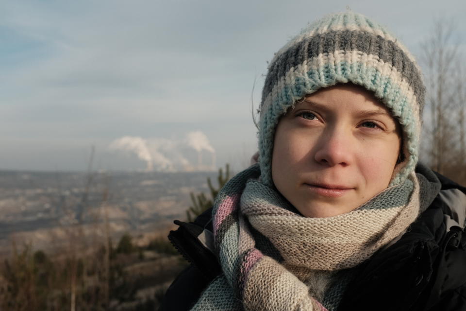 This image released by PBS shows Greta Thunberg, the subject of the docuseries “Greta Thunberg: A Year to Change the World." The three-part series, a co-production between PBS and BBC Studios premieres Thursday. (Jon Sayers /BBC Studios/PBS via AP)