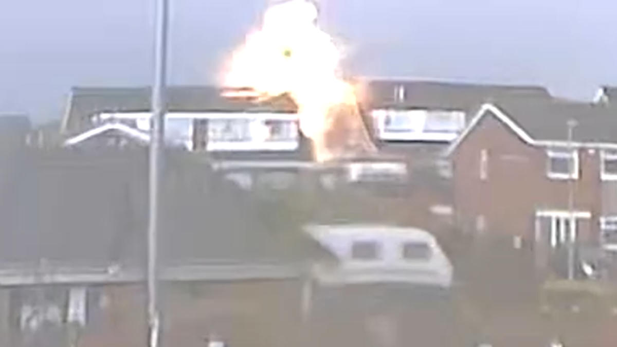 Watch moment lightning strikes pensioners home and creates a huge explosion