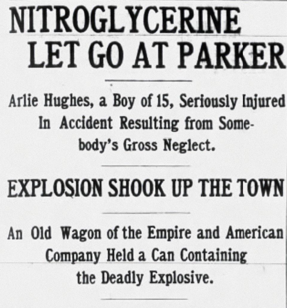 Disasters were fairly frequent when nitroglycerine was used.