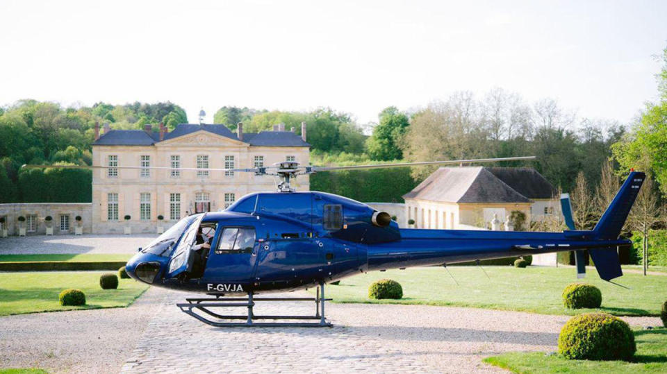 A helicopter at Château de Villette