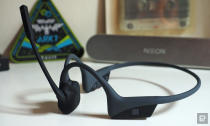 AfterShokz office-oriented bone conduction headphones.