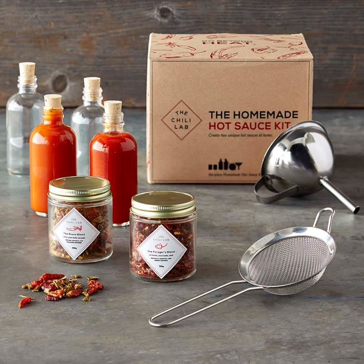 <p><a href="https://go.redirectingat.com?id=74968X1596630&url=https%3A%2F%2Fwww.williams-sonoma.com%2Fproducts%2Fthe-chili-lab-homemade-hot-sauce-kit&sref=https%3A%2F%2Fwww.housebeautiful.com%2Fentertaining%2Fholidays-celebrations%2Fg27155066%2Fbest-fathers-day-gifts-from-daughters%2F" rel="nofollow noopener" target="_blank" data-ylk="slk:Shop Now;elm:context_link;itc:0;sec:content-canvas" class="link ">Shop Now</a></p><p>Homemade Hot Sauce Kit</p><p>williams-sonoma.com</p><p>$49.95</p>