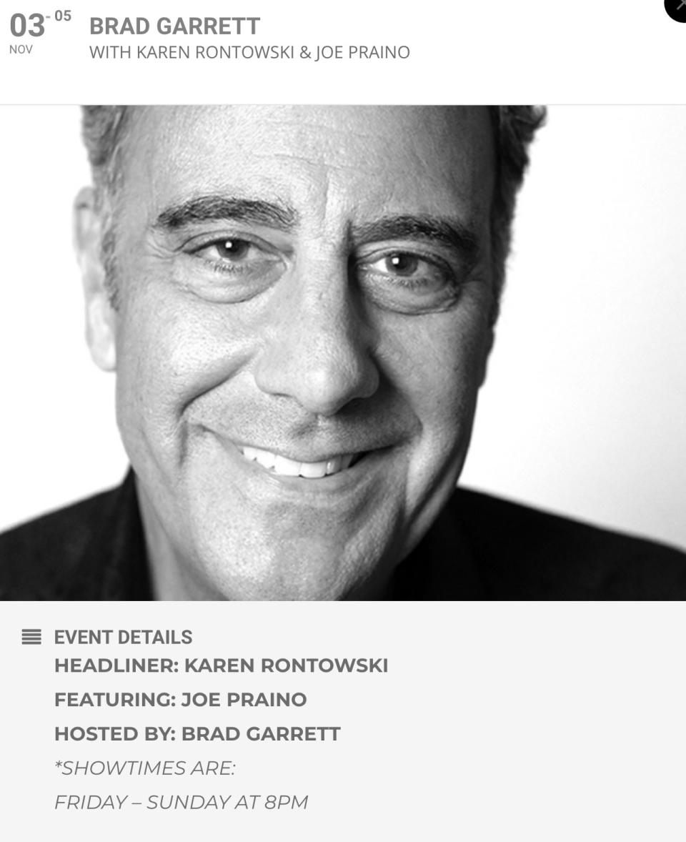 Brad Garrett comedy show listing