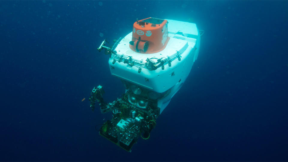 Alvin, a three-person manned submersible, has completed more than 5,000 dives since it started operating in 1964. (Photo: Woods Hole Oceanographic Institution)
